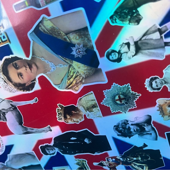 Her Majesty Queen Elizabeth II Holographic Kiss cut sticker sheet - Picture 5 of 6